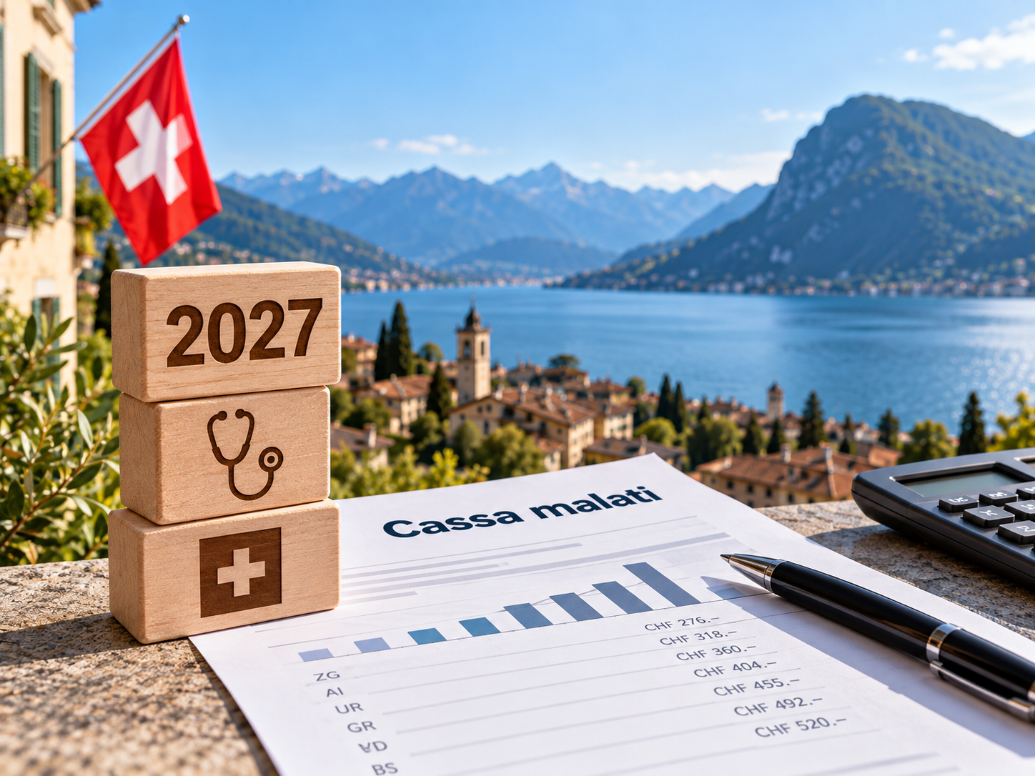 Premi medi della cassa malati 2027 in Svizzera